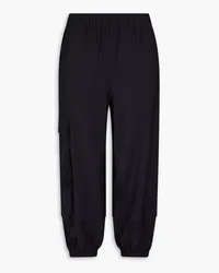 tibi Cropped Track Pants aus Webstoff Blau