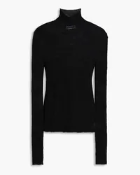 Jil Sander Rollkragenpullover aus Wolle Schwarz