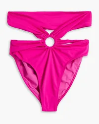 Leslie Amon Toghzan gerafftes Bikini-Höschen mit Cut-outs Pink