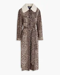 RIXO Cynthia Trenchcoat aus Twill mit Leopardenprint Animal-print