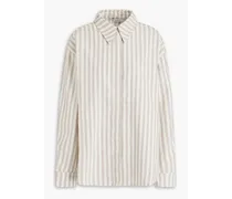 Oversized striped cotton shirt