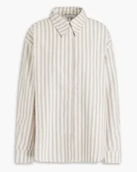 Holzweiler Oversized striped cotton shirt Neutral