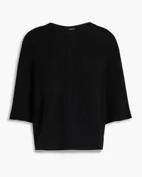 Autumn Cashmere Ribbed cashmere sweater Schwarz