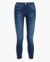 Frame Denim Le High Skinny hoch sitzende Cropped Skinny Jeans Blau