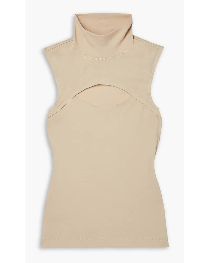 Rosetta Getty Tanktop Aus Baumwoll Jersey Mit Stehkragen Und Cut Outs Neutral