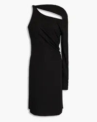 Victoria Beckham Minikleid aus Jersey mit Cut-outs und asymmetrischer Schulterpartie Schwarz