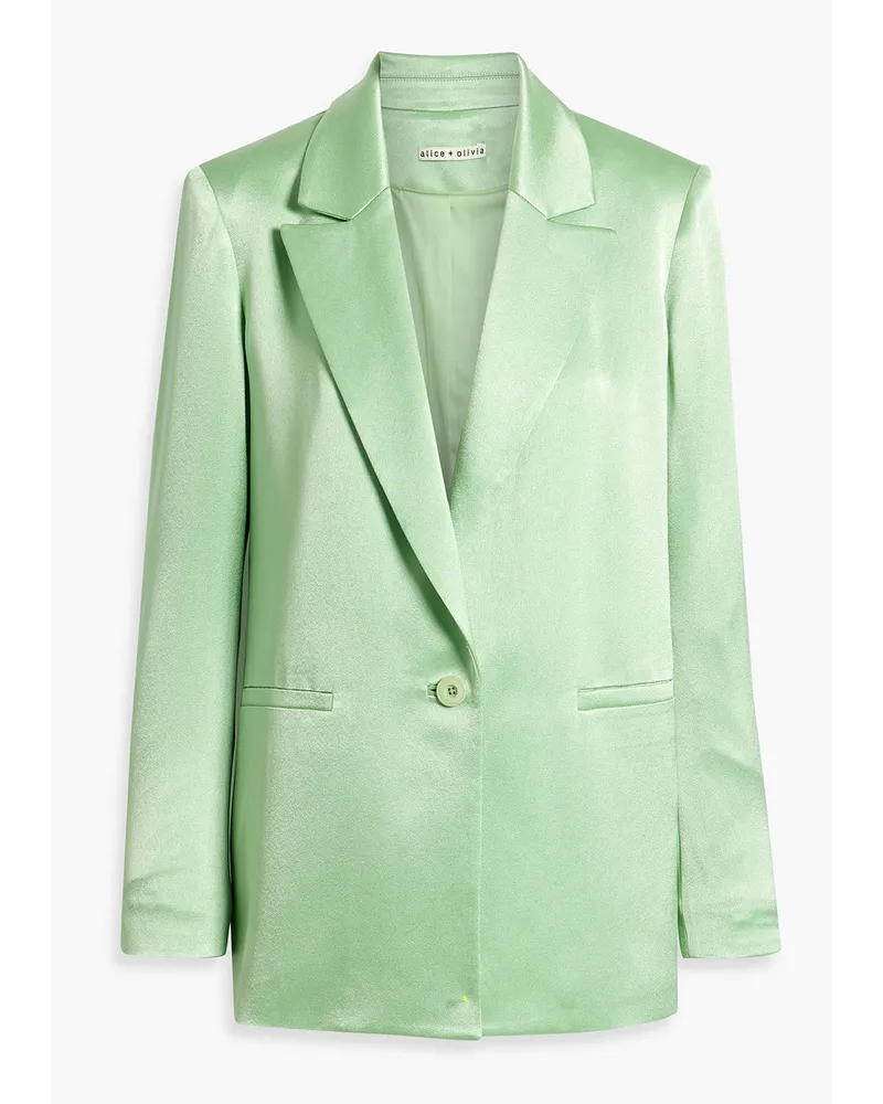 Alice + Olivia Alice Oliviadenny Blazer Aus GläNzendem CrêPe GrüN