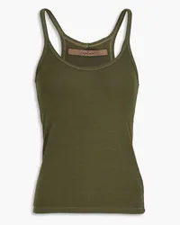 Enza Costa Tanktop aus geripptem Jersey Grün