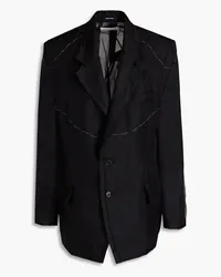 Maison Margiela Blazer aus Seidenchiffon und Seide Schwarz