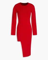 Zeynep Arcay Asymmetrisches Kleid aus Stretch-Strick Rot