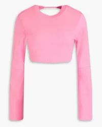 Jacquemus Piccola Cropped Oberteil aus Baumwoll-Jersey Pink