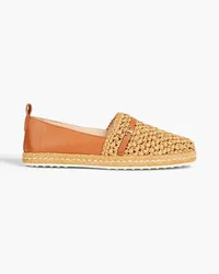 TOD'S Espadrilles aus Raffiabast und Leder Braun