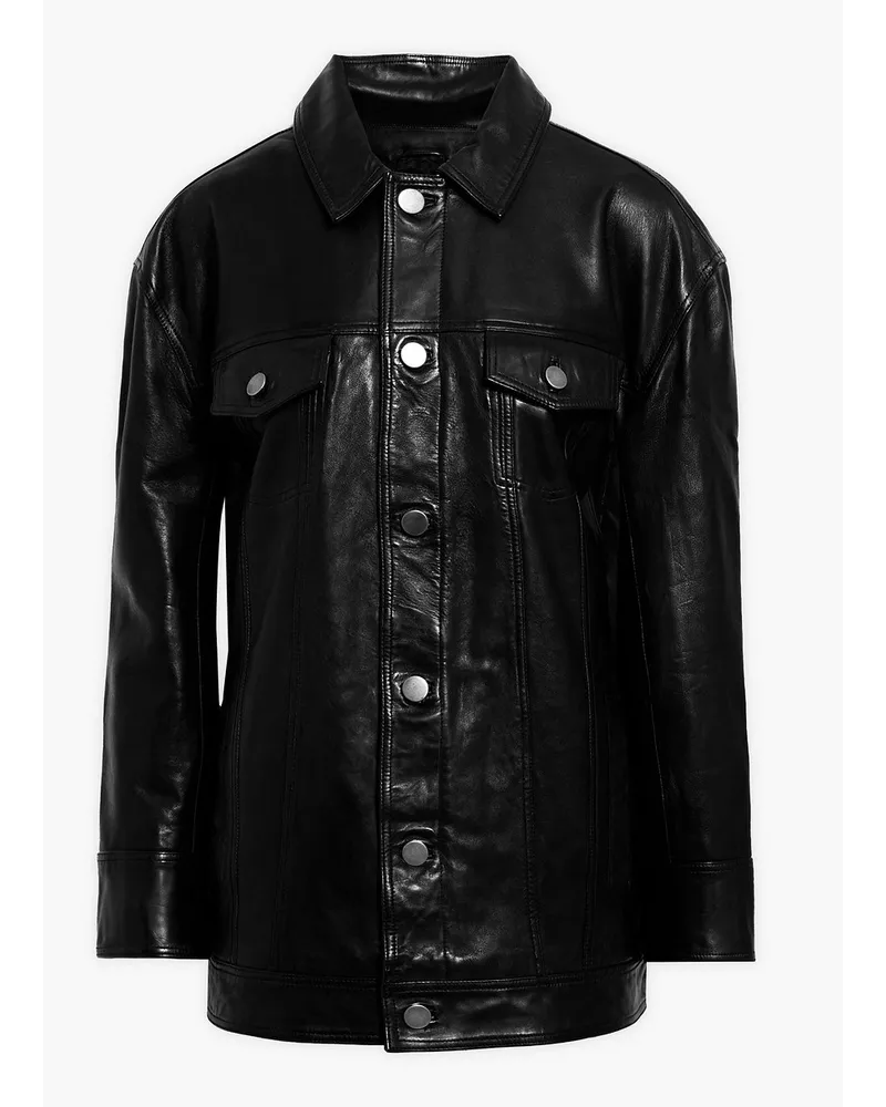 Walter Baker Sutton Lederjacke Schwarz