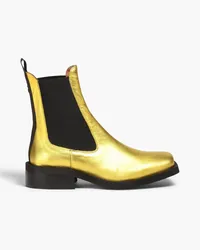 Ganni Chelsea-Boots aus -Leder Metallic