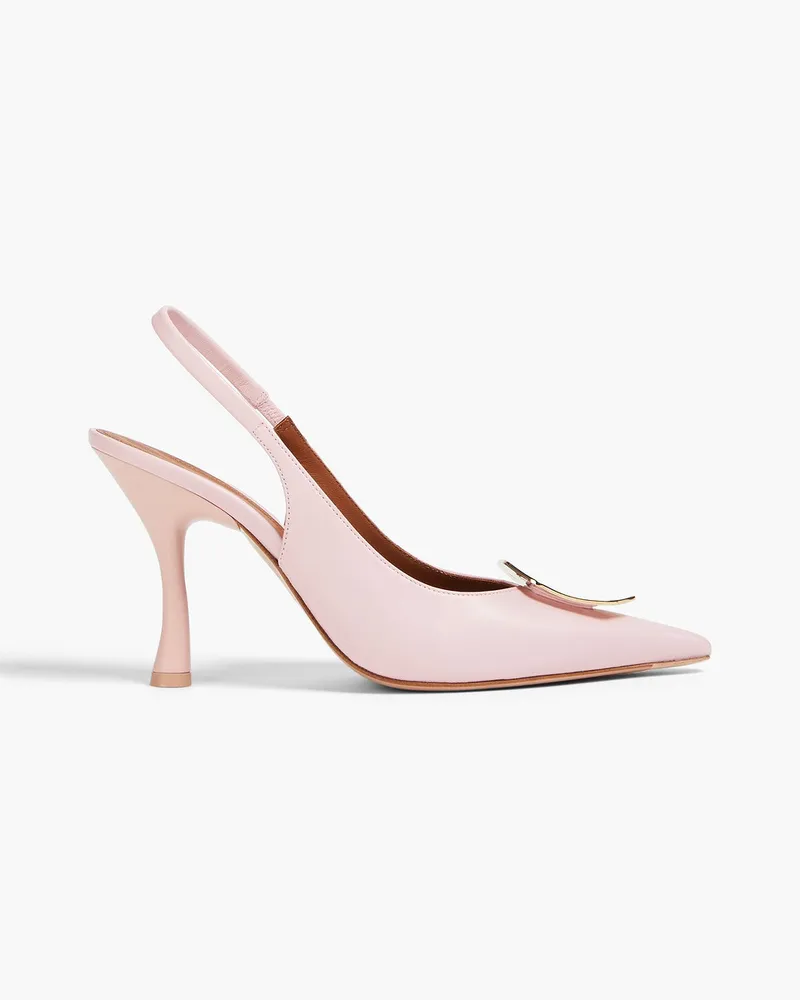 Malone Souliers Vilma Slingback-Pumps aus Leder mit Verzierung Pink