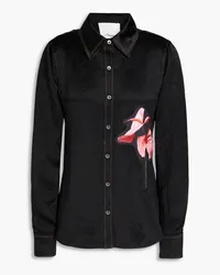 3.1 phillip lim Appliquéd satin shirt Schwarz