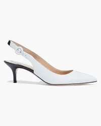 Gianvito Rossi Arleen 55 zweifarbige Slingback-Pumps aus Leder Schwarz