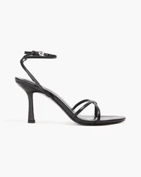 Alexander Wang Dahlia 85 Sandalen aus Leder mit Kristallverzierung Schwarz