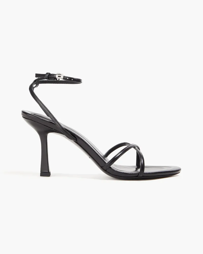 Alexander Wang Dahlia 85 Sandalen aus Leder mit Kristallverzierung Schwarz