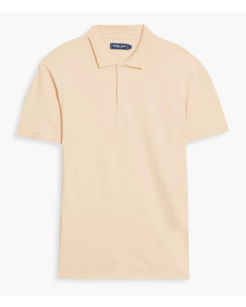 Frescobol Carioca Dias Poloshirt aus Piqué aus einer Stretch-Baumwoll-Lyocellmischung Orange