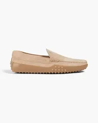 TOD'S Gommino Drivers aus Veloursleder Neutral