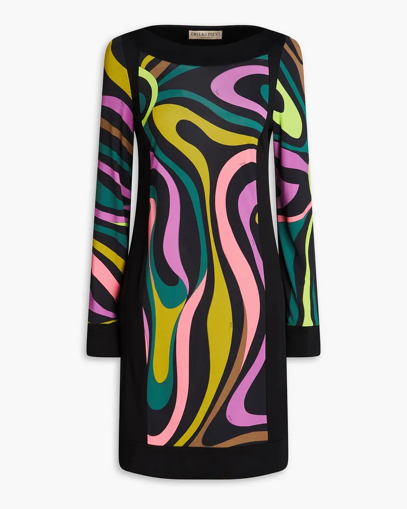 Emilio Pucci Minikleid aus Jersey mit Print Schwarz