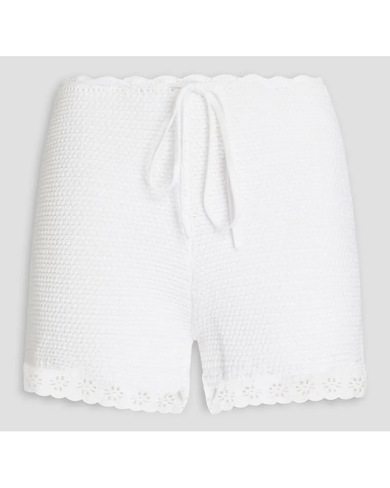 RED Valentino REDValentinoShorts aus gehäkelter Baumwolle Weiß