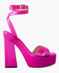 Jimmy Choo Gaia 140 Plateausandalen aus Satin Pink