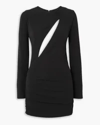 Versace Minikleid aus Stretch-Jersey mit Cut-outs Schwarz