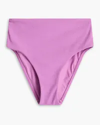 Matteau The High Waist Bikini-Höschen aus Stretch-Crêpe Lila