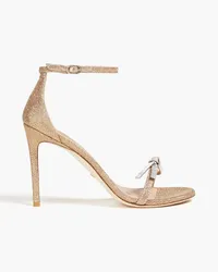 Stuart Weitzman Sandalen aus Lamé mit Verzierung in-Optik Metallic