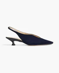 TOD'S Slingback-Pumps aus Veloursleder Blau