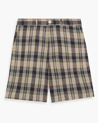 Alex Mill Karierte Shorts aus Baumwolle Neutral