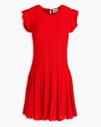 Claudie Pierlot Minikleid aus Rippstrick Rot