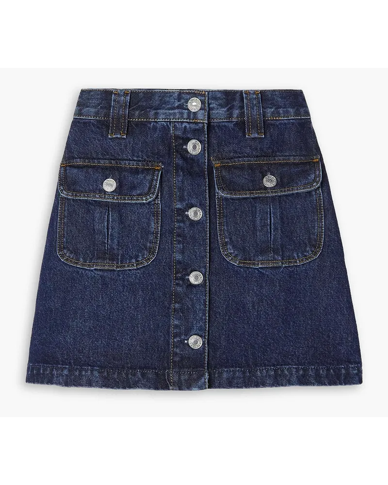 RE/DONE 70s Minirock aus Denim Blau