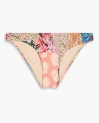 Zimmermann Tief sitzendes Bikini-Höschen mit Paisley-Print Bunt