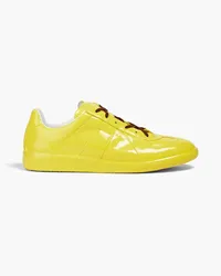 Maison Margiela Replica Sneakers aus Lacklederimitat Gelb