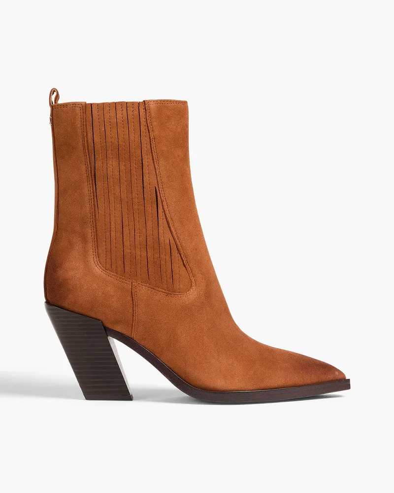 Sam Edelman Ankle Boots aus Veloursleder Braun