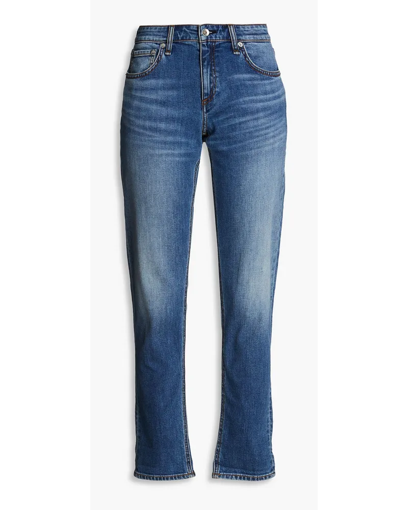 Rag & Bone Dre Boyfriend-Jeans mit schmalem Bein inausgewaschener Optik Blau