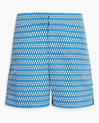 Frescobol Carioca mittellange Badeshorts mit Print Blau