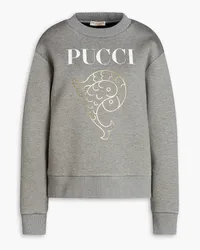 Emilio Pucci Sweatshirt aus Jersey mit Logoprint Grau