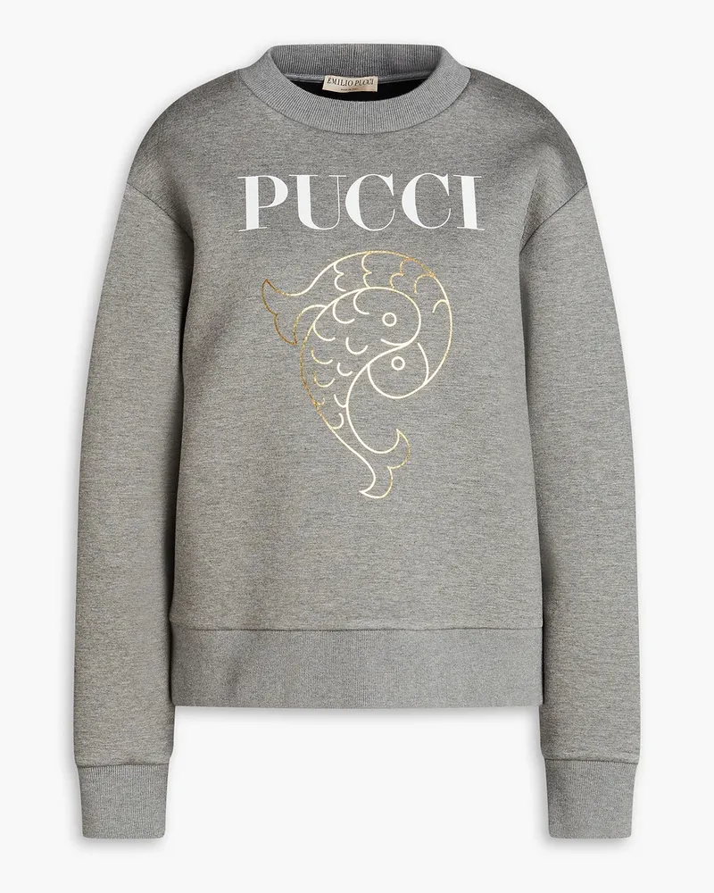 Emilio Pucci Sweatshirt aus Jersey mit Logoprint Grau