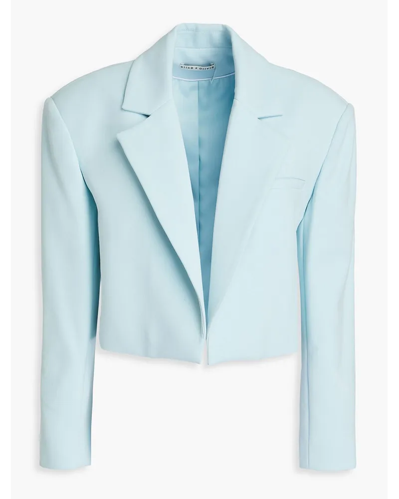 Alice + Olivia Alice OliviaJulep Cropped Blazer aus Twill Blau