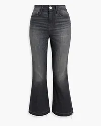 Frame Denim Le High Flare hoch sitzende Cropped Schlagjeans Schwarz