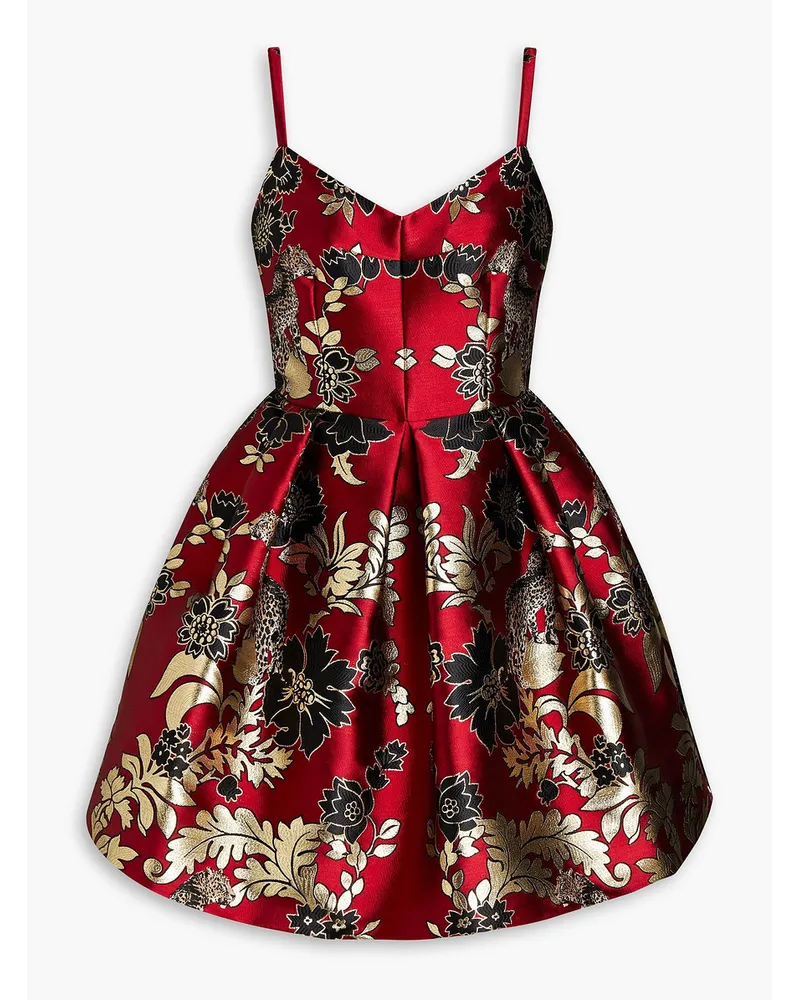 Dolce & Gabbana Minikleid aus Brokat mit Falten Schwarz