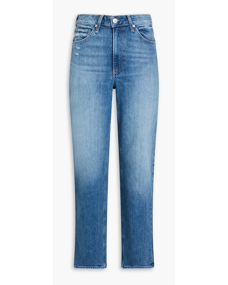 Paige Sarah high-rise straight-leg jeans Blau