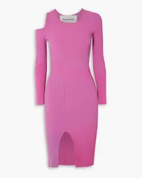 Andersson Bell Ellison Kleid aus Rippstrick mit Einsätzen und Cut-outs Pink