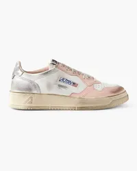 AUTRY Super Vintage Sneakers aus Leder inDistressed-Optik Pink