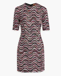 Missoni Mini-Strickkleid mit Metallic-Effekt inHäkeloptik Schwarz