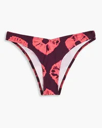 Zimmermann Separates Sculpt tief sitzendes Bikini-Höschen mit Batikmuster Lila